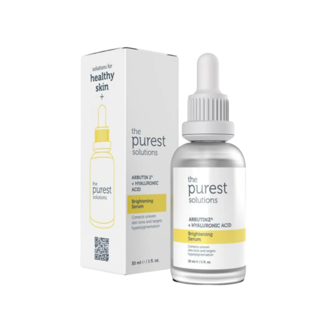 The Purest Solutions Arbutin 2% + Hyaluronic Acid Brightening Serum - 30ml | ذا بيورست سيروم التفتيح ألفا أربوتين 2% مع هيالورونيك اسيد - 30 مل