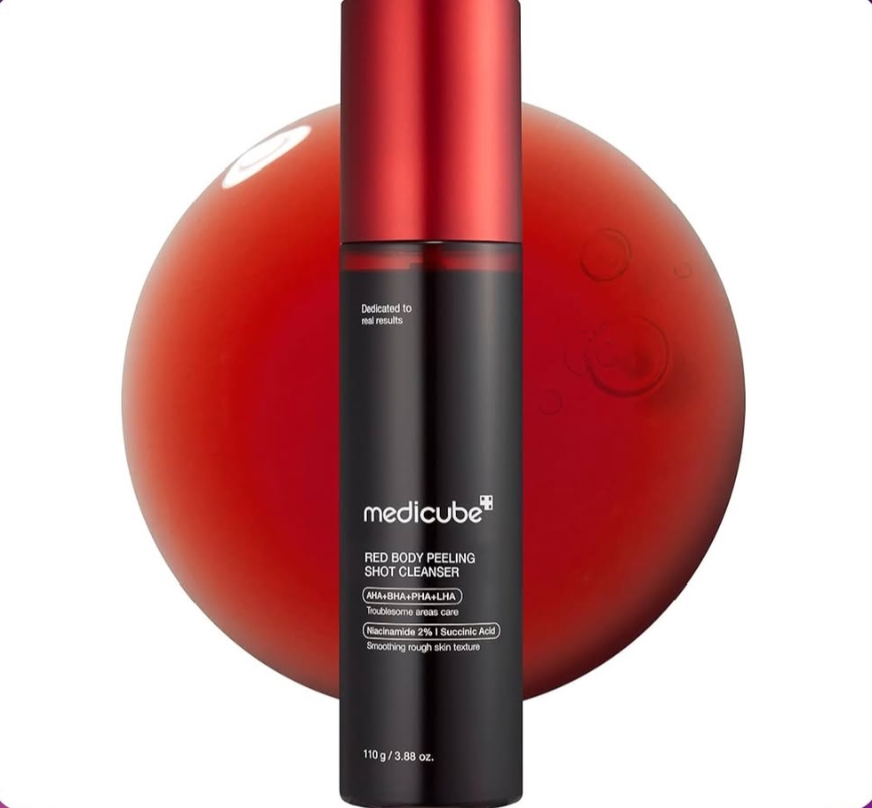 بخاخ مقشر كيميائي medicube red body peeling shoot cleanser